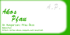 akos pfau business card